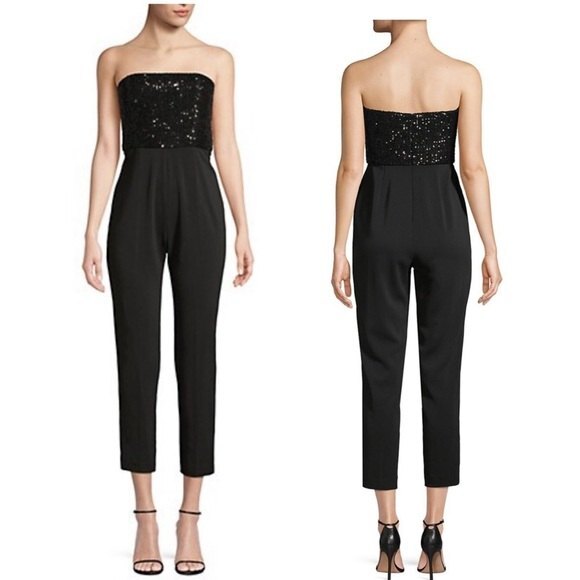 Jay Godfrey Egan Sequin Jumpsuit in Black 6 NWOT - Picture 1 of 7